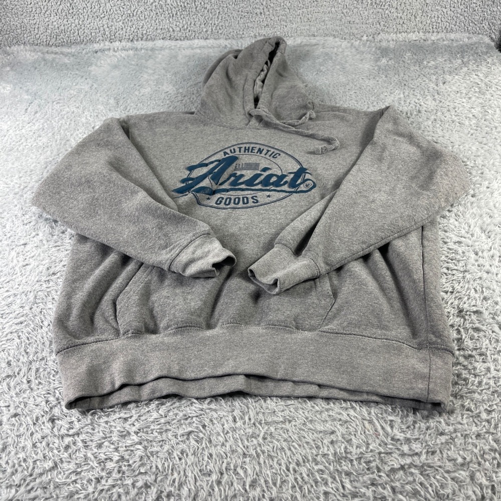 Ariat Gray Hoodie with Blue Logo